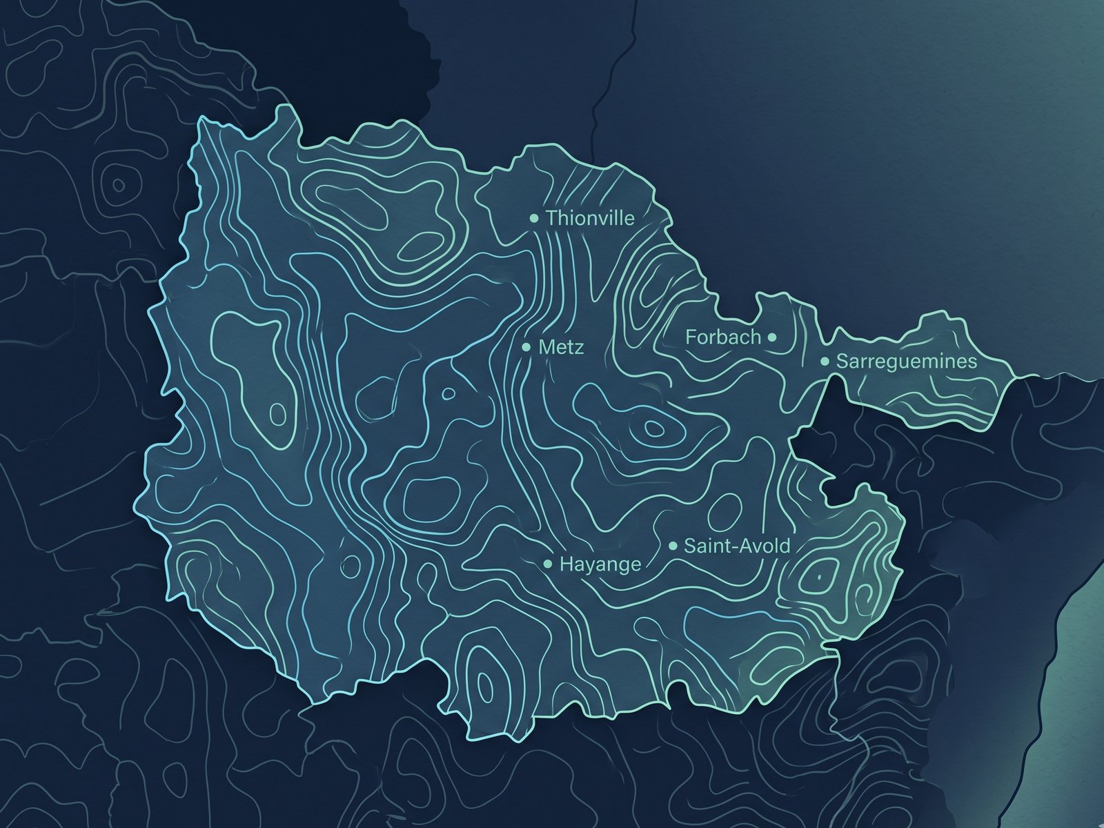 Carte du département de la Moselle